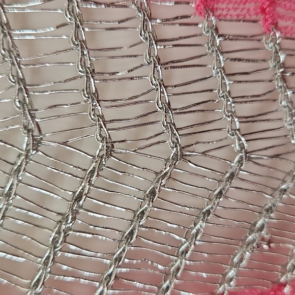 Pink & silver crochet poncho like - Picture 5 of 8